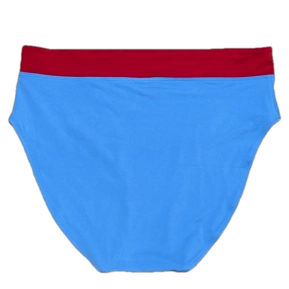 NWT Outdoor Oasis Bikini Swim Bottom High Rise XL XLarge True Nautical Blue Red - Picture 2 of 6